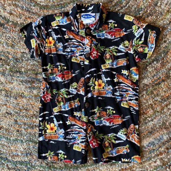 Hawaiian Button Down Onesie 24M - Picture 1 of 7